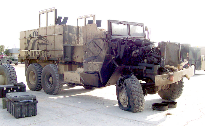 Armor for gun trucks in Iraq