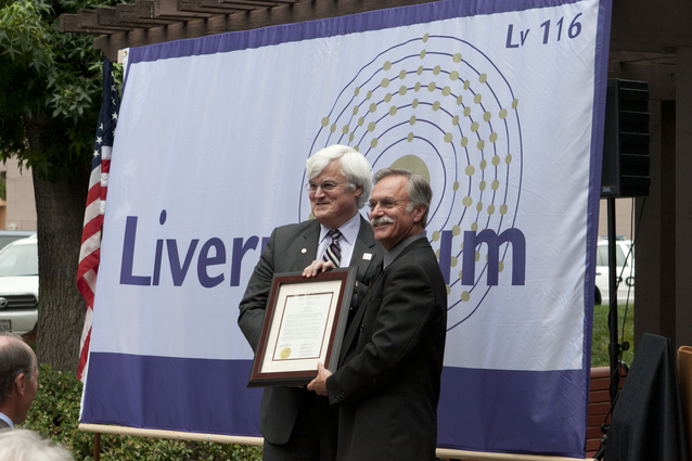 Director Parney Albright and Livermore Mayor John Marchand